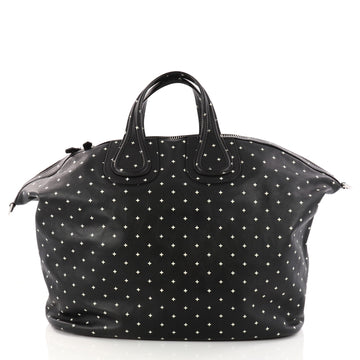 Givenchy Nightingale Satchel Printed Leather XL Black 3146102