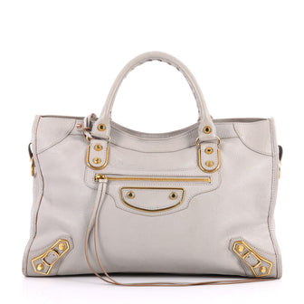 Balenciaga City Classic Studs Metallic Edge Handbag 3146801