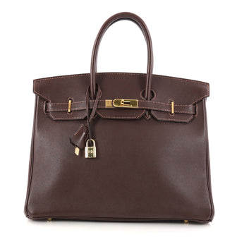 Hermes Birkin Handbag Brown Gulliver with Gold Hardware 3148801
