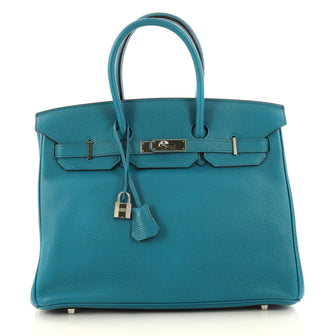 Hermes Birkin Handbag Blue Togo with Palladium Hardware 3154301