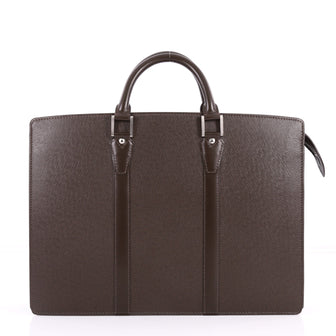 Louis Vuitton Lozan Handbag Taiga Leather Brown 3157001