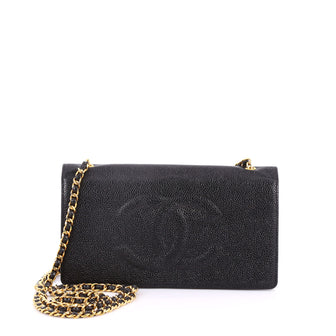 Chanel Vintage CC Chain Wallet Flap Bag Caviar 3157208