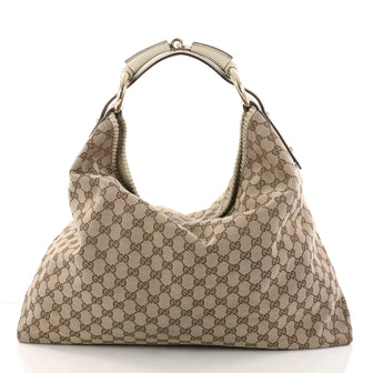 Gucci Horsebit Hobo GG Canvas Large Brown 3158101