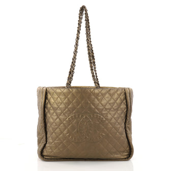 Chanel Istanbul Tote Quilted Leather Large Gold 3158403