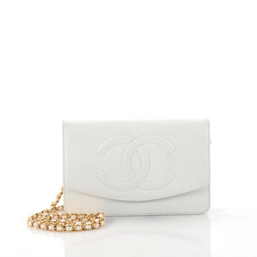 Chanel Vintage Timeless Wallet on Chain Caviar White 3159801