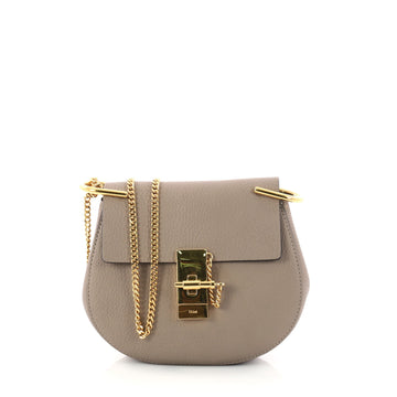 Chloe Drew Crossbody Bag Leather Mini Brown 3159902