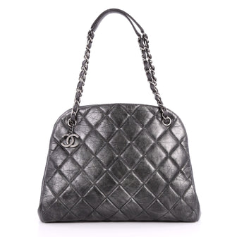 Chanel Just Mademoiselle Handbag Quilted Aged Calfskin Large 3161002
