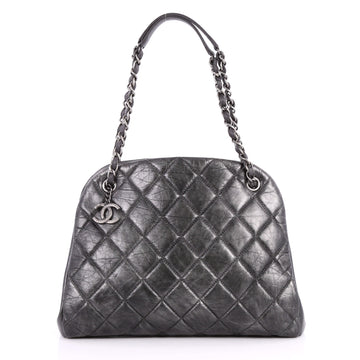 Chanel Just Mademoiselle Handbag Quilted Aged Calfskin Large 3161002