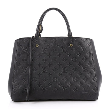  Louis Vuitton Montaigne Handbag Monogram Empreinte Black 3161101