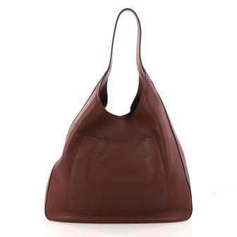 Prada Pocket Hobo Cervo Leather Large Brown 3161203