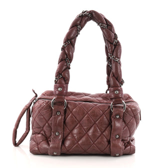 Chanel Lady Braid Bowler Bag Quilted Distressed Lambskin 3161803