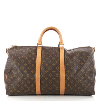  Louis Vuitton Keepall Bandouliere Bag Monogram Canvas 50 Brown 3162101