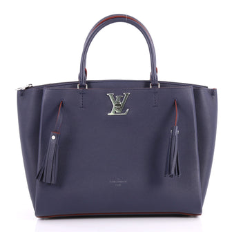 Louis Vuitton Lockmeto Handbag Leather Blue 3162702