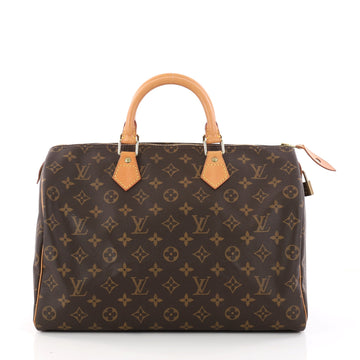 Louis Vuitton Speedy Handbag Monogram Canvas 35 Brown 3162802