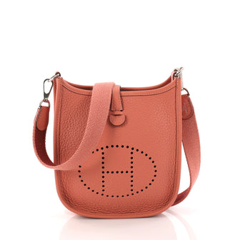Hermes Evelyne Crossbody Gen III Clemence TPM Pink 3162902