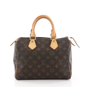 Louis Vuitton Speedy Handbag Monogram Canvas 25 Brown 3163003