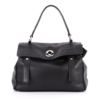 Saint Laurent Muse Two Handbag Leather Medium Black 3163004