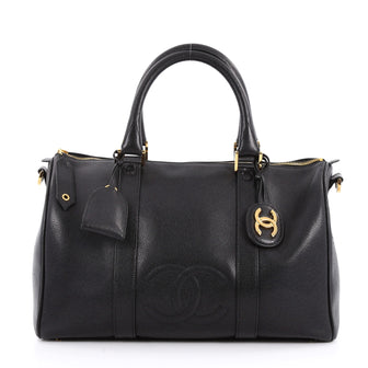 Chanel Vintage CC Weekender Bag Caviar Medium Black 3163202
