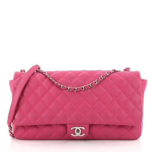Chanel Coco Rain Flap Bag Quilted Rubber Jumbo 31634