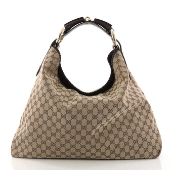 Gucci Horsebit Hobo GG Canvas Large Brown 3163704