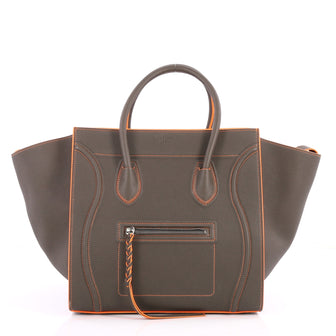 Celine Phantom Handbag Grainy Leather Medium Gray 3165002