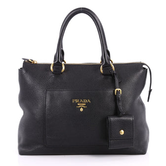 Prada Front Pocket Shopping Tote Vitello Daino