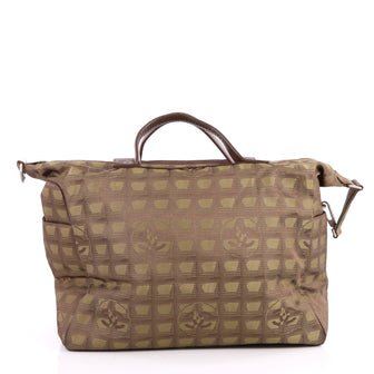 Chanel Travel Line Duffle Bag Nylon Medium Green 3165405