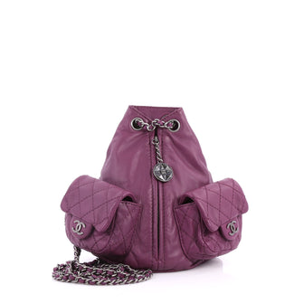 Chanel Backpack Is Back Leather Mini Purple 3165601