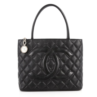 Chanel Medallion Tote Quilted Caviar Black 3166801