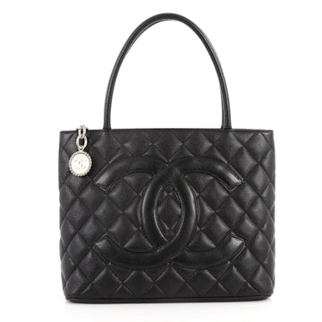 Chanel Medallion Tote Quilted Caviar Black 3166801