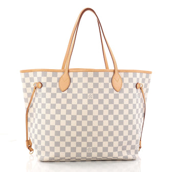 Louis Vuitton Neverfull Tote Damier MM White 3167601