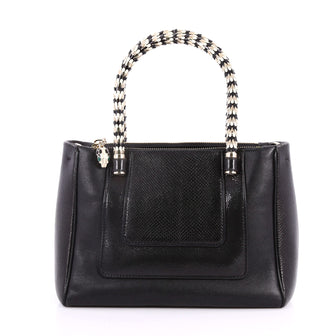 Bvlgari Serpenti Double Zip Tote Leather and Python 3168302