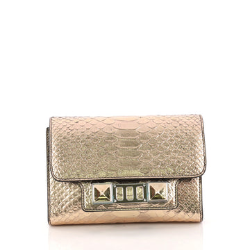 Proenza Schouler PS11 Wallet on Strap Python Embossed Leather Pink 3171201