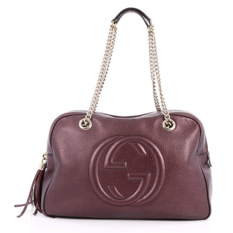 Gucci Soho Chain Zipped Shoulder Bag Leather Medium 3173201
