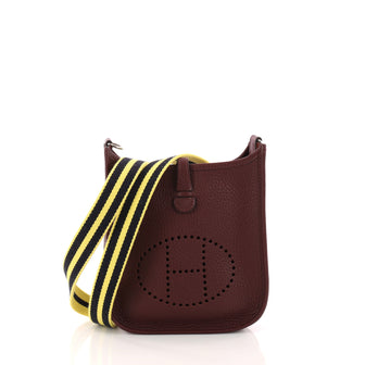  Hermes Evelyne Crossbody Gen III Clemence TPM Red 3173501