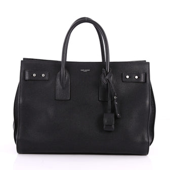 Saint Laurent Sac de Jour Souple Handbag Leather Medium Black 3174301