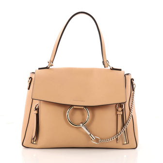 Chloe Faye Day Handbag Leather with Suede Medium Neutral 3175801