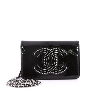 Chanel CC Wallet on Chain Strass Embellished Patent 3176003
