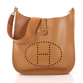 Hermes Evelyne Crossbody Gen I Vache Liegee GM Brown 3176301