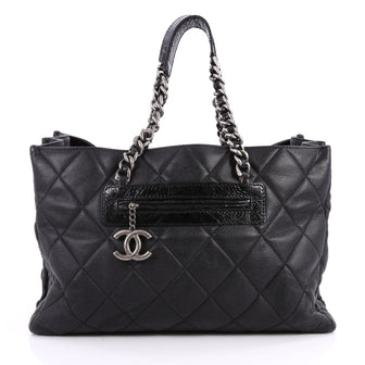 Chanel Coco Casual Tote Quilted Caviar Large Black 3176402