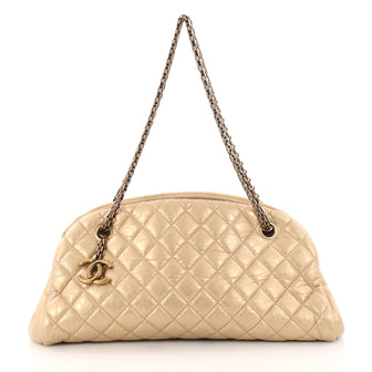 Chanel Just Mademoiselle Handbag Quilted Aged Calfskin 3176403