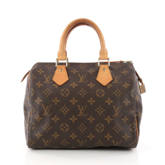 Louis Vuitton Speedy Handbag Monogram Canvas 25 Brown 3176501