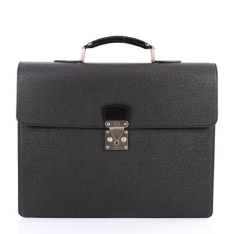 Louis Vuitton Robusto 2 Briefcase Taiga Leather Gray 3176601