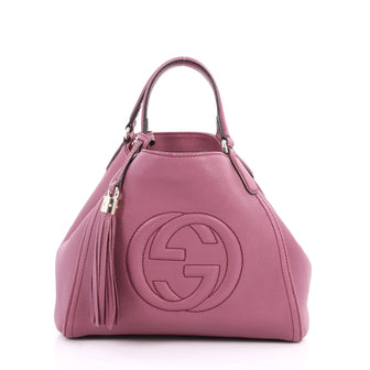 Gucci Soho Convertible Shoulder Bag Leather Small Purple 3176704