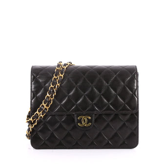 Chanel Vintage Clutch with Chain Quilted Leather Small 3177201