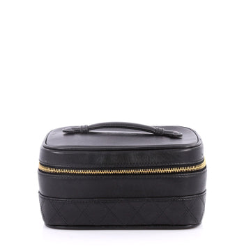 Chanel Vintage Cosmetic Case Lambskin Black 3177302