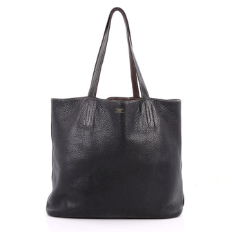 Hermes Double Sens Tote Clemence 45 Black 3178603