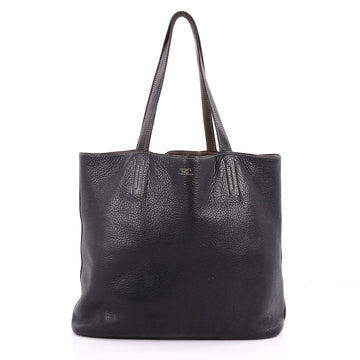 Hermes Double Sens Tote Clemence 45 Black 3178603