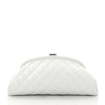 Chanel Timeless Clutch Quilted Caviar White 3178604