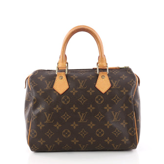 Louis Vuitton Speedy Handbag Monogram Canvas 25 Brown 3182001